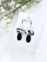 Load image into Gallery viewer, The Black &amp; White Triple Dangles
