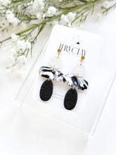Load image into Gallery viewer, The Black &amp; White Triple Dangles
