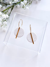 Load image into Gallery viewer, The Textured Round Hoops In Ivory White
