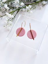 Load image into Gallery viewer, The Textured Round Hoops In French Pink
