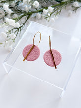 Load image into Gallery viewer, The Textured Round Hoops In French Pink
