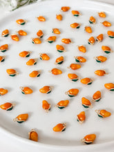 Load image into Gallery viewer, 18K Gold Plated Mango Enamel Brass Pendants

