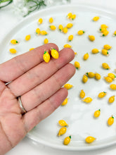 Load image into Gallery viewer, 18K Gold Plated Lemon Enamel Brass Pendants
