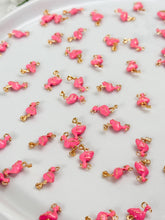 Load image into Gallery viewer, 18K Gold Plated Flamingo Brass Enamel Pendants
