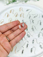 Load image into Gallery viewer, 18K Gold/Platinum Plated Brass Horse Eye Cubic Zirconia Hook with Vertical Loop
