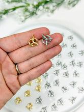 Load image into Gallery viewer, 18K Gold/Platinum Plated Pretzel Charm/Pendant
