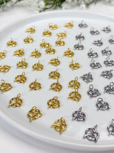 Load image into Gallery viewer, 18K Gold/Platinum Plated Pretzel Charm/Pendant
