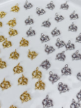 Load image into Gallery viewer, 18K Gold/Platinum Plated Pretzel Charm/Pendant
