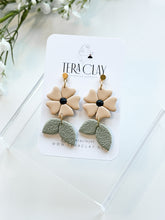 Load image into Gallery viewer, The Khaki Flower Dangle (only one pair available!)

