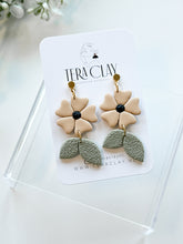 Load image into Gallery viewer, The Khaki Flower Dangle (only one pair available!)
