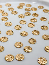 Load image into Gallery viewer, 18K Real Gold Plated Hammered Circle Connector with Two Holes
