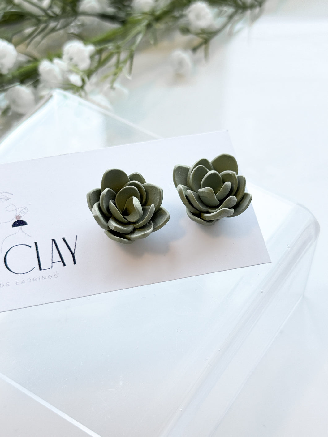 The Succulent Flower Studs