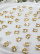Load image into Gallery viewer, 18K Real Gold Plated Glass Rectangle Charm
