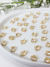 Load image into Gallery viewer, 18K Real Gold Plated Glass Rectangle Charm
