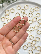 Load image into Gallery viewer, 18K Gold Plated Organic Twisted Circle Bezel | Nickel Free
