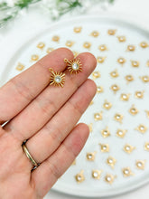 Load image into Gallery viewer, 18K Real Gold Plated Cubic Zirconia Sun Charm
