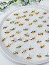 Load image into Gallery viewer, 18K Gold Plated Bow Knot Stud Post with Horizontal Loop
