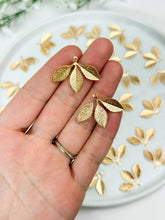 Load image into Gallery viewer, 18K Real Gold Plated Triple Leaf Charm/Pendant
