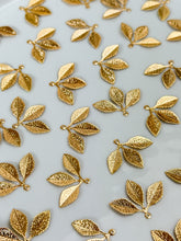 Load image into Gallery viewer, 18K Real Gold Plated Triple Leaf Charm/Pendant

