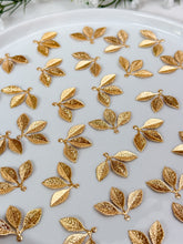 Load image into Gallery viewer, 18K Real Gold Plated Triple Leaf Charm/Pendant
