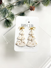Load image into Gallery viewer, The Triple Christmas Trees in White &amp; Gold
