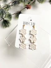 Load image into Gallery viewer, The Triple Snowflake Dangles (also in silver)

