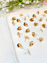 Load image into Gallery viewer, 18K Real Gold Plated Dainty Stud Posts with 316 Surgical Stainless Steel Posts
