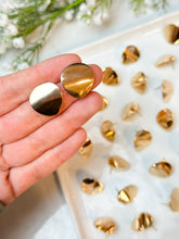 Load image into Gallery viewer, 18K Real Gold Plated Large Teardrop Posts with 316 Surgical Stainless Steel Posts
