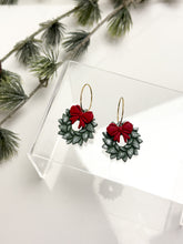 Load image into Gallery viewer, The Festive Wreath Hoops (also in silver)
