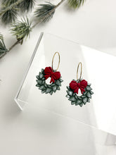 Load image into Gallery viewer, The Festive Wreath Hoops (also in silver)

