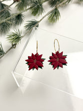 Load image into Gallery viewer, The Poinsettia Hoops (also in silver)
