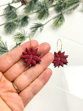 Load image into Gallery viewer, The Poinsettia Hoops (also in silver)
