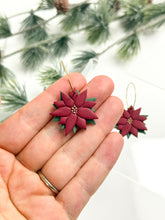 Load image into Gallery viewer, The Poinsettia Hoops (also in silver)
