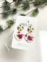 Load image into Gallery viewer, The Poinsettia Organic Dangles
