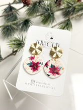 Load image into Gallery viewer, The Poinsettia Organic Dangles
