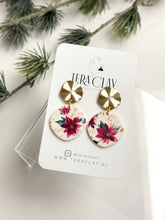 Load image into Gallery viewer, The Poinsettia Organic Dangles
