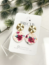 Load image into Gallery viewer, The Poinsettia Organic Dangles
