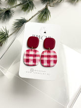 Load image into Gallery viewer, The Red Gingham Organic Dangles (also in silver)
