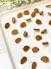 Load image into Gallery viewer, Walnut Wood Drop Earring Stud with Surgical Stainless Steel Posts
