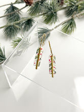 Load image into Gallery viewer, The Christmas Pattern Skinny Hoops (also in silver)
