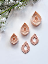 Load image into Gallery viewer, Chunky Pointy Donut Polymer Clay Cutter with Drill Guides
