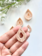 Load image into Gallery viewer, Chunky Pointy Donut Polymer Clay Cutter with Drill Guides

