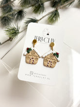 Load image into Gallery viewer, The Gingerbread House Dangles (also in silver)
