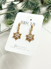Load image into Gallery viewer, The CZ Snowflake Drops (also in silver)
