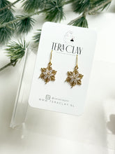 Load image into Gallery viewer, The CZ Snowflake Drops (also in silver)
