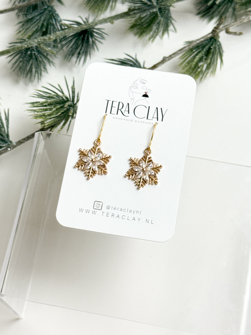 The CZ Snowflake Drops (also in silver)