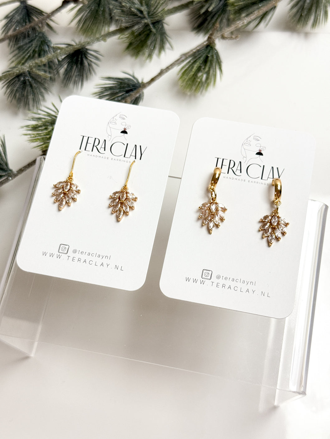 The CZ Leaf Drops (also in silver)