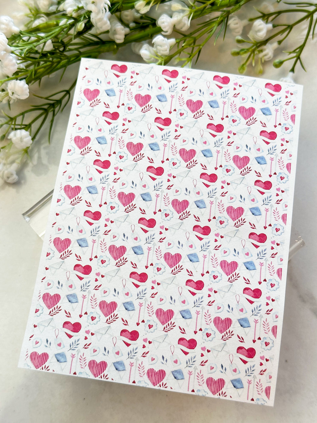 Transfer Paper 224 Hearts & Love Letters | Image Water Transfer