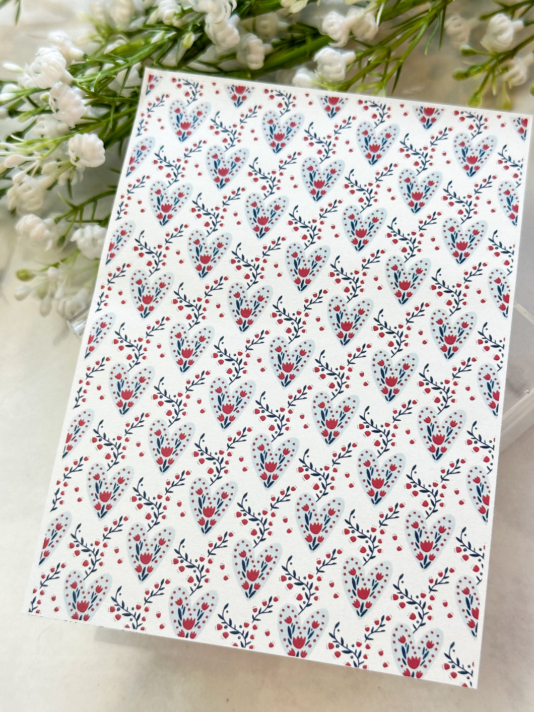 Transfer Paper 237 Vintage Hearts | Image Water Transfer