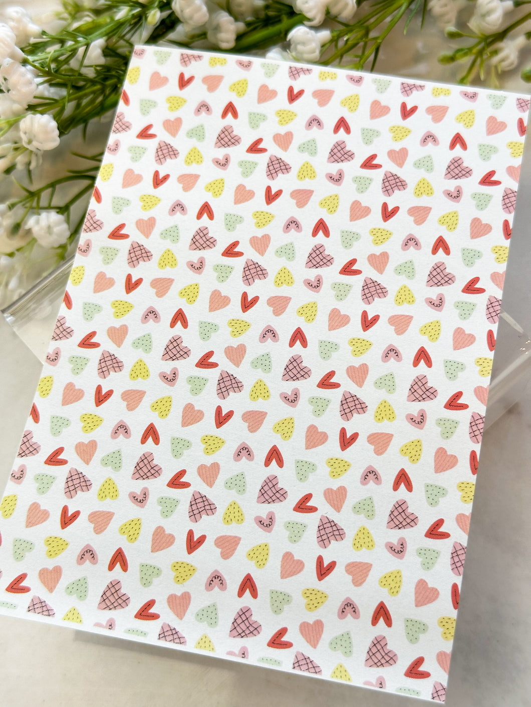 Transfer Paper 249 Colourful Hearts | Image Water Transfer